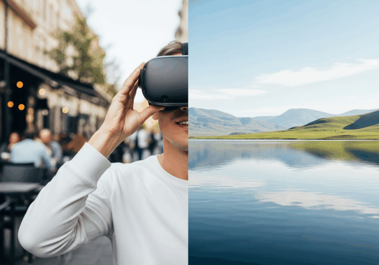 Meta‑analytical evidence shows VR interventions reduce anxiety post‑treatment with g = 0.79 (95% CI 0.57–1.02), equivalent to NNT ≈ 2.4, improving mood via robust therapeutic effect.