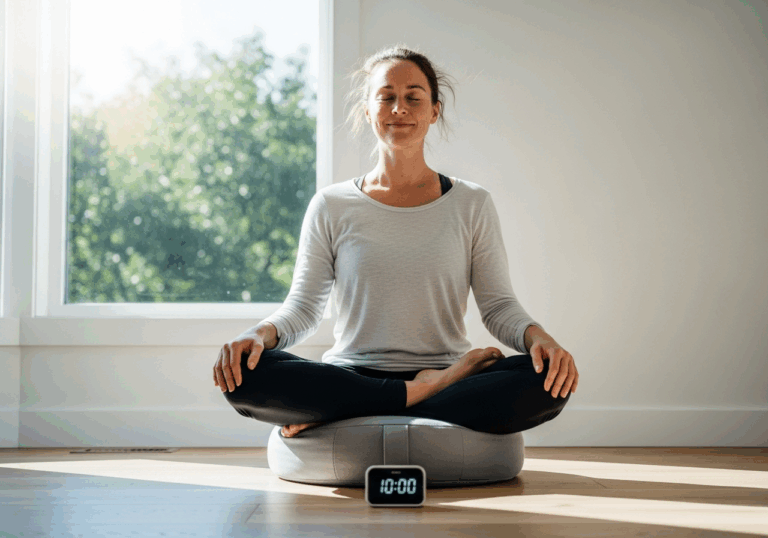Mindfulness meditation reduced hair cortisol levels and perceived stress by ~15% in university staff over an 8-week course, easing mood through hormonal regulation.