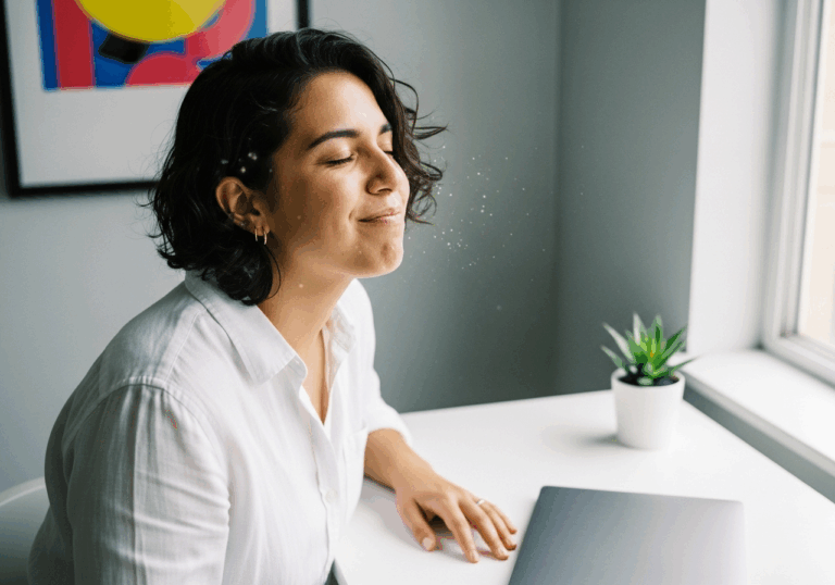 Repeating “Thank you, mind” when a worry thought arises twice daily for two weeks led to ~18% lower DASS‑Anxiety scores, improving mood through respectful defusion.
