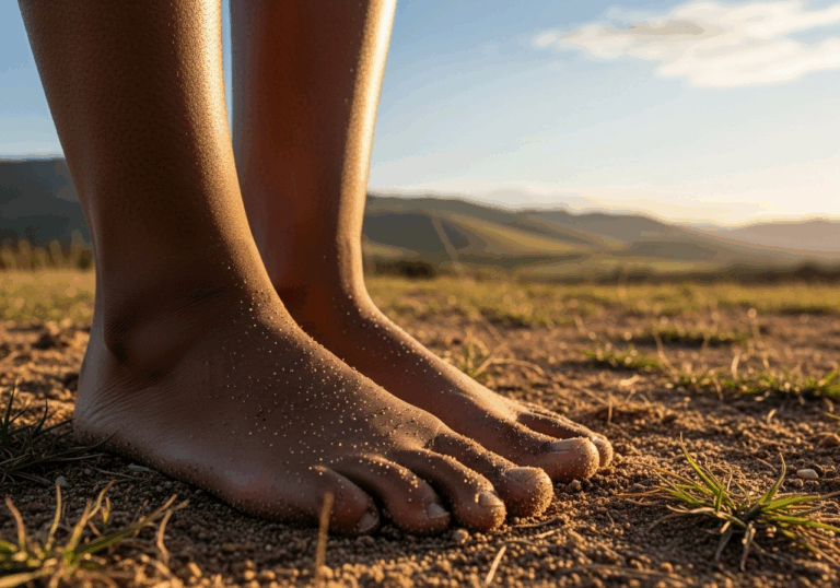 Wiggling toes and pressing feet into the floor for 1 minute during anxiety episodes reduced heart rate by ~5 bpm, calming mood by calming physiological activation.