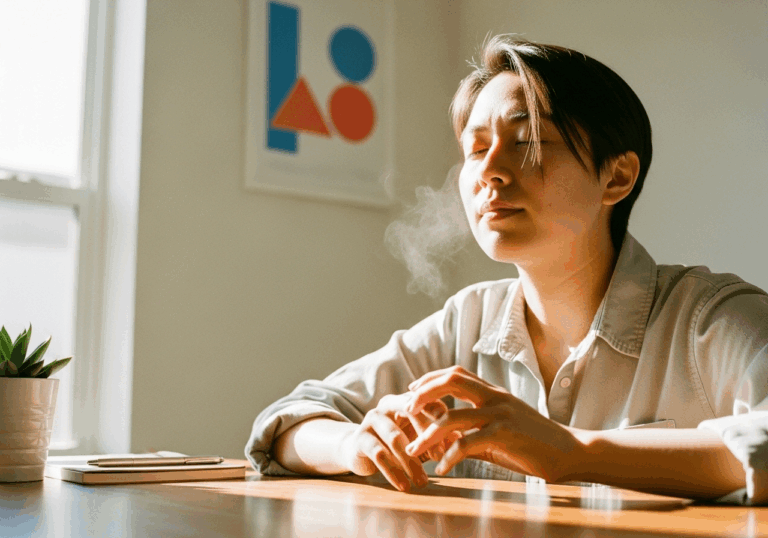 Controlled deep breathing (<5 min) added to therapy increased HRV gains more than video control, improving mood resilience in stressed individuals.