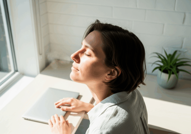 Ten minutes of slow-paced breathing (~6 breaths/min) daily for four weeks can increase RMSSD HRV by ~0.37 SD and SDNN by ~0.77 SD while lowering systolic BP by ~0.45 SD, improving mood via enhanced autonomic balance.