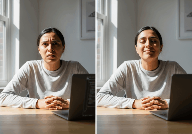 Repeating box breathing daily for 2–4 weeks enhances HRV coherence and lowers perceived stress by ~25%, improving mood through physiological calm.