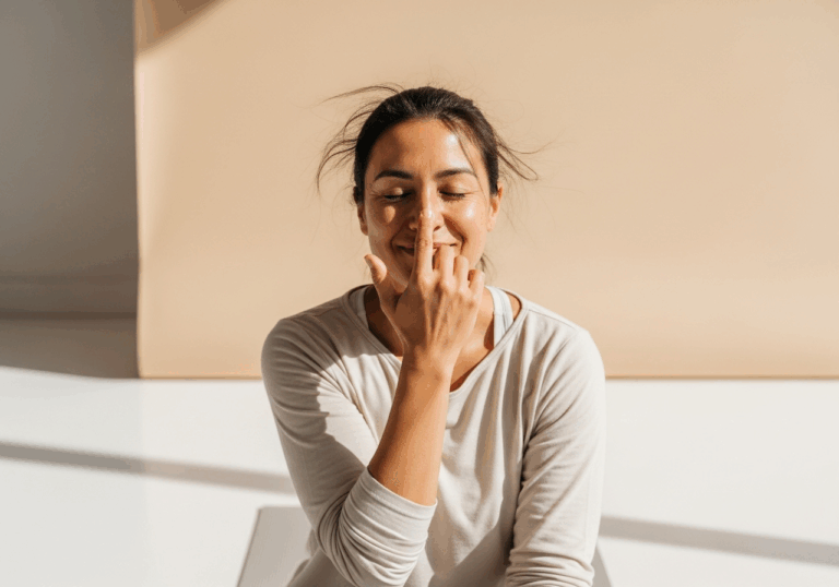 Combining alternate nostril breathing with breath awareness for 5 min decreases systolic BP and boosts RMSSD and HF, enhancing mood via physiological calm.