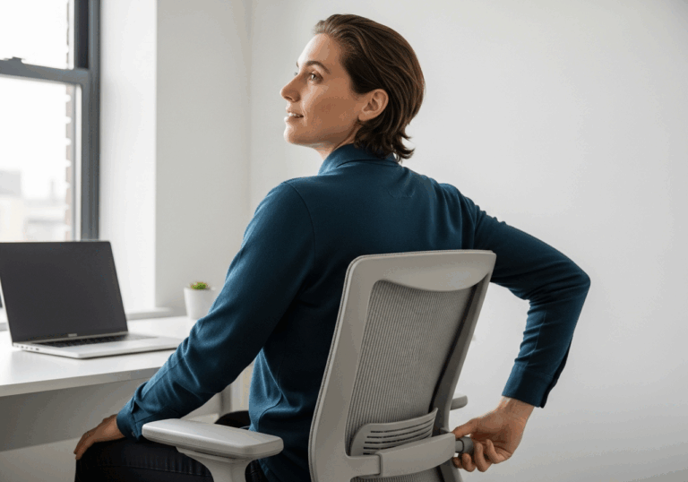 Among young adults, upright seated posture improved general mood with effect size d = 0.50 compared to slumped, boosting mood and reducing fatigue.