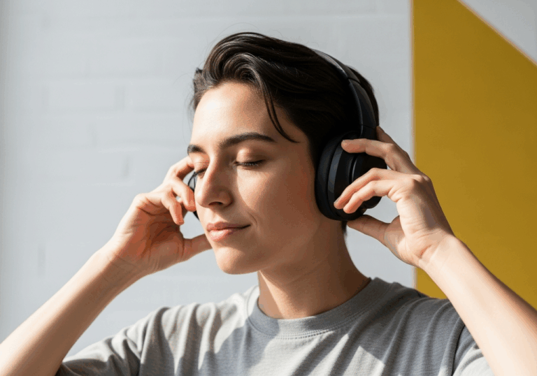 Intraoperative music listening during port catheter surgery lowered systolic BP by ~13 mmHg (136.5→123.3) and heart rate by ~2.5 bpm, anchoring calmness through ambient music.