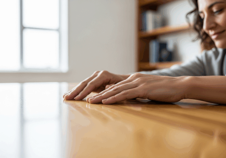 Running fingers over natural smooth wooden surfaces for 5 minutes can enhance positive emotional touch perception by approximately 25%, improving mood through comforting tactile experiences.