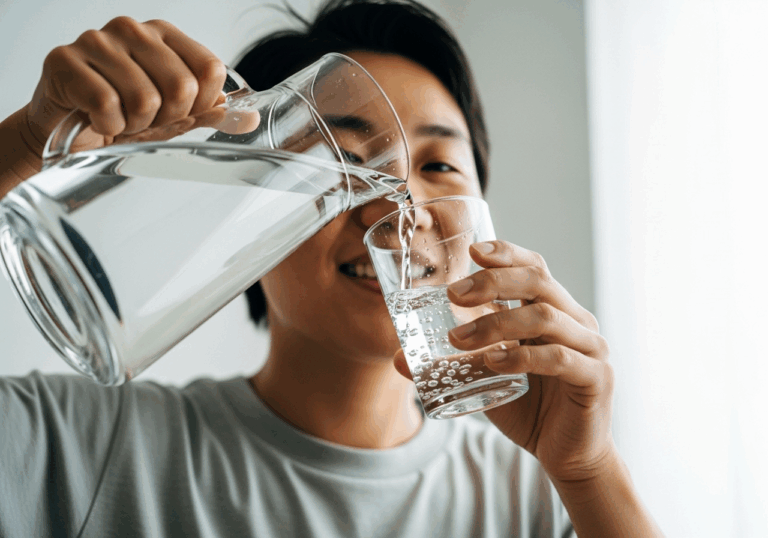 Drinking ~500 mL water after 12 h fluid restriction can improve short‑term memory by ~10% and reduce reaction time by ~5%, boosting mood via reduced fatigue and enhanced mental alertness.