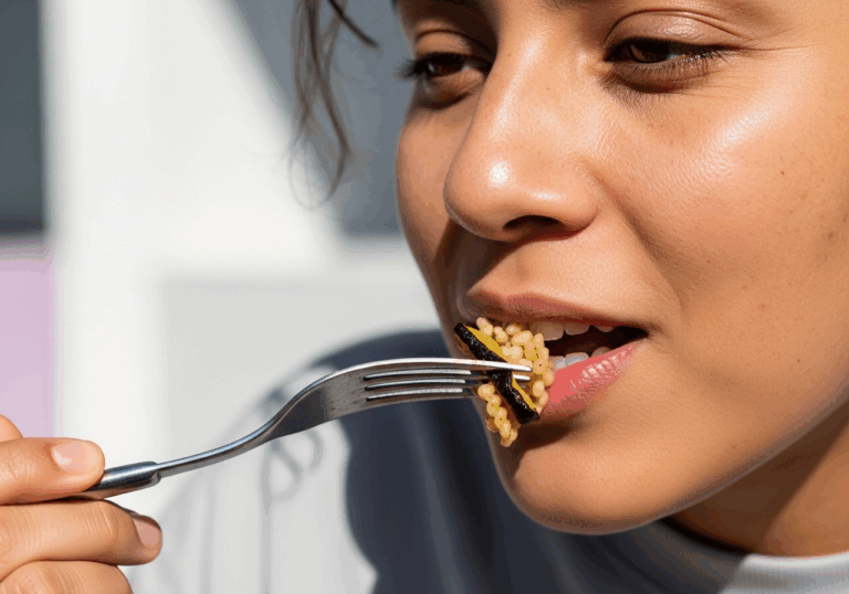 Mobile mindful eating training over several days reduced the strength of associations between negative mood and food craving by 47% (β drop from .38 to .18), improving mood by weakening emotional triggers to eat.