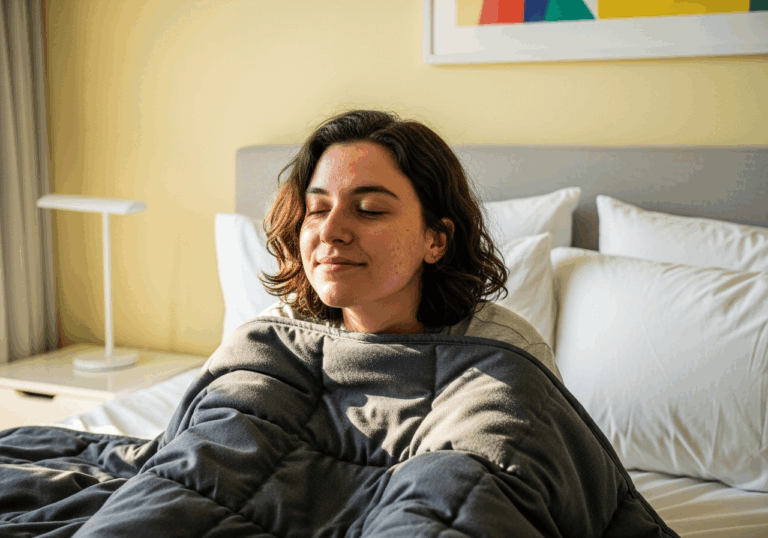 Systematic reviews show weighted blankets can significantly reduce anxiety across multiple populations—anchoring sustained mood support via deep pressure stimulation.