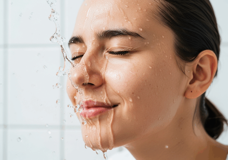 Splashing cold water on skin triggers parasympathetic rebound following initial sympathetic activation, creating a revived sensory-alert state that lifts mood.