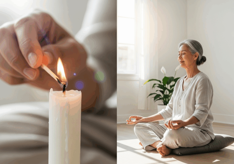 Warming the visual environment (e.g., with candlelight) during mindfulness sessions enhances reported calmness and reduces negative rumination, anchoring emotional ease through sight.