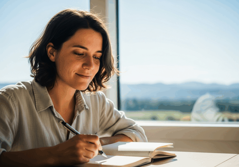Journaling about personal growth themes increased resilience scores by 15%, improving mood by reinforcing strength-focused identity.