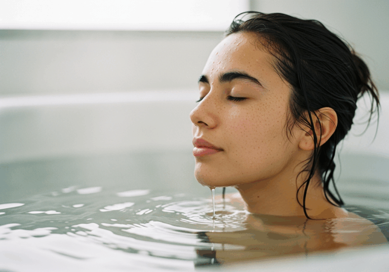 Habitual bathing immersion was linked in cross-sectional studies to better subjective health status and mood ratings, supporting wellbeing through pleasure and relaxation.