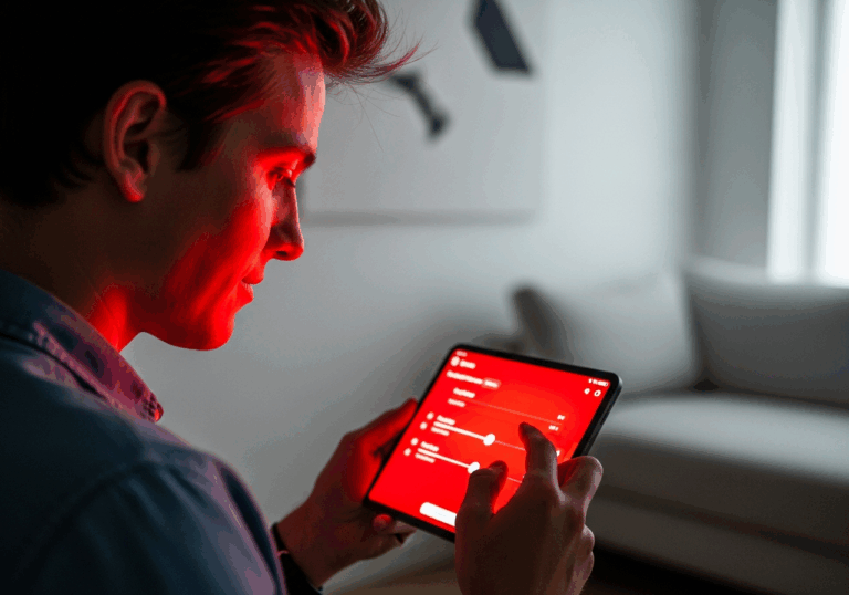 Red screen filters may preserve sleep quality better than standard night modes, potentially supporting mood via less melatonin interference.