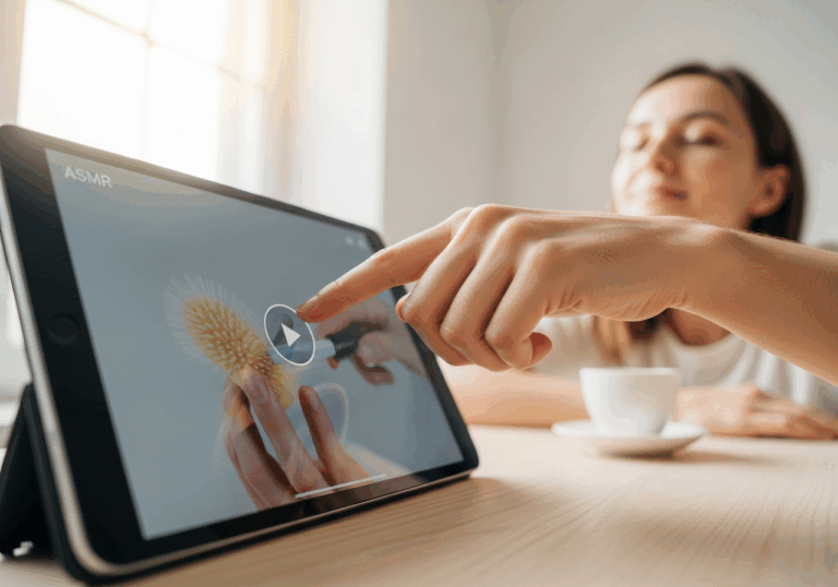 Using ASMR triggers like soft whispers can reduce breathing rate and heart rate similarly to yoga and meditation, improving mood via deep auditory relaxation.