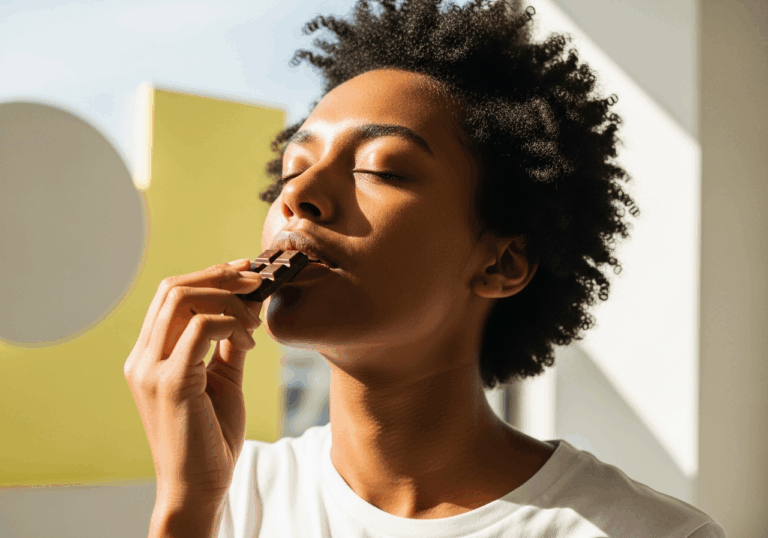Pairing sweet treats like chocolate with lush, slow-tempo major-key music (78 BPM) enhances perceived creaminess and sweetness via sonic–taste integration.