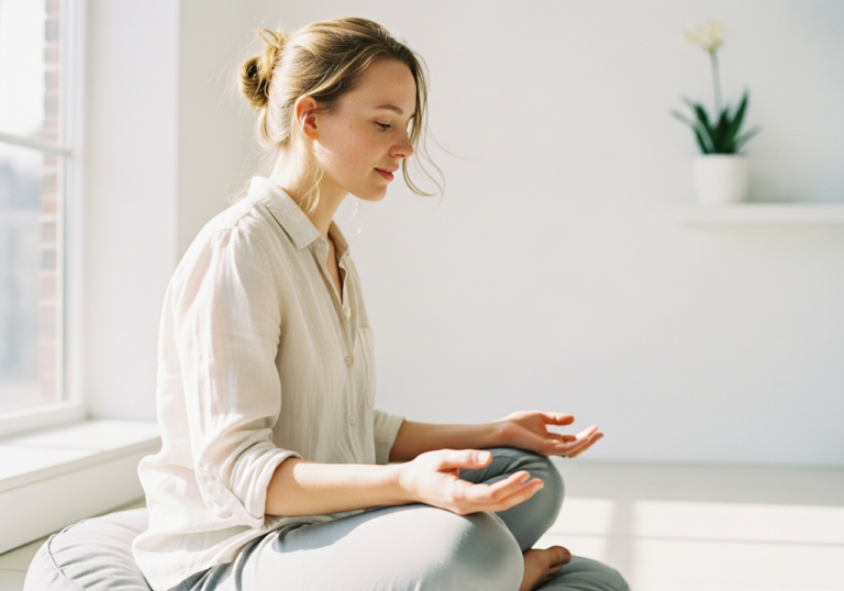 Spending just 5 minutes engaging in a guided self‑compassionate phrase (“may I be kind to myself”) reduces immediate anxiety by ~30%, boosting mood through self‑kindness activation.