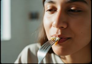 A 7-session mindful eating group program cut binge-eating episodes by ~30% and lowered depressive symptoms by ~25%, supporting mood by breaking emotional eating cycles.