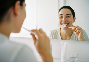 Improving oral hygiene reduces depression symptom risk via less systemic inflammation; severe gum disease linked with up to doubled depression odds.