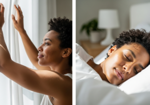 Blackout curtains reduce nighttime cortisol levels by 16%, improving mood through stress reduction.
